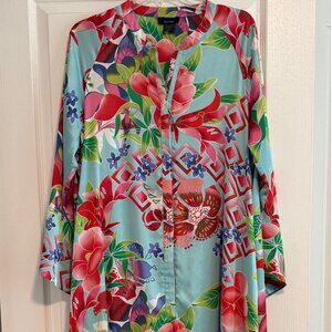 Natori Floral Caftan & Nightgown Set | Size 1X